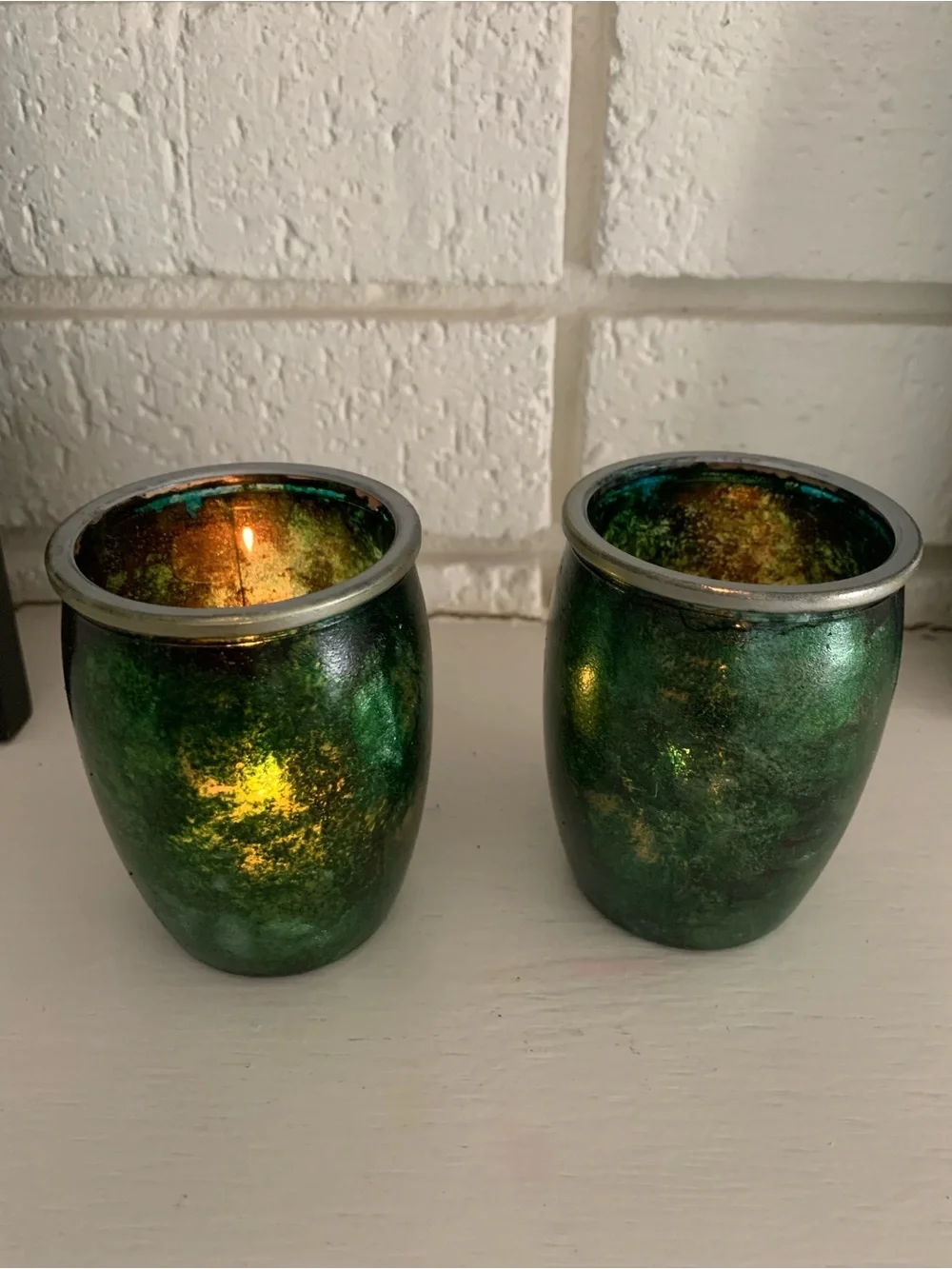 Hand Painted Votive Candle Holders